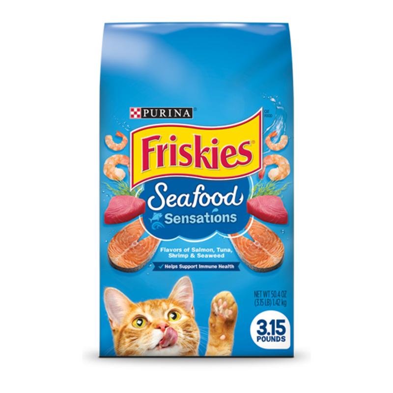 FRISKIES DRY CAT SEAFOOD SENSATION - 3.15LBS - Brydens Antigua
