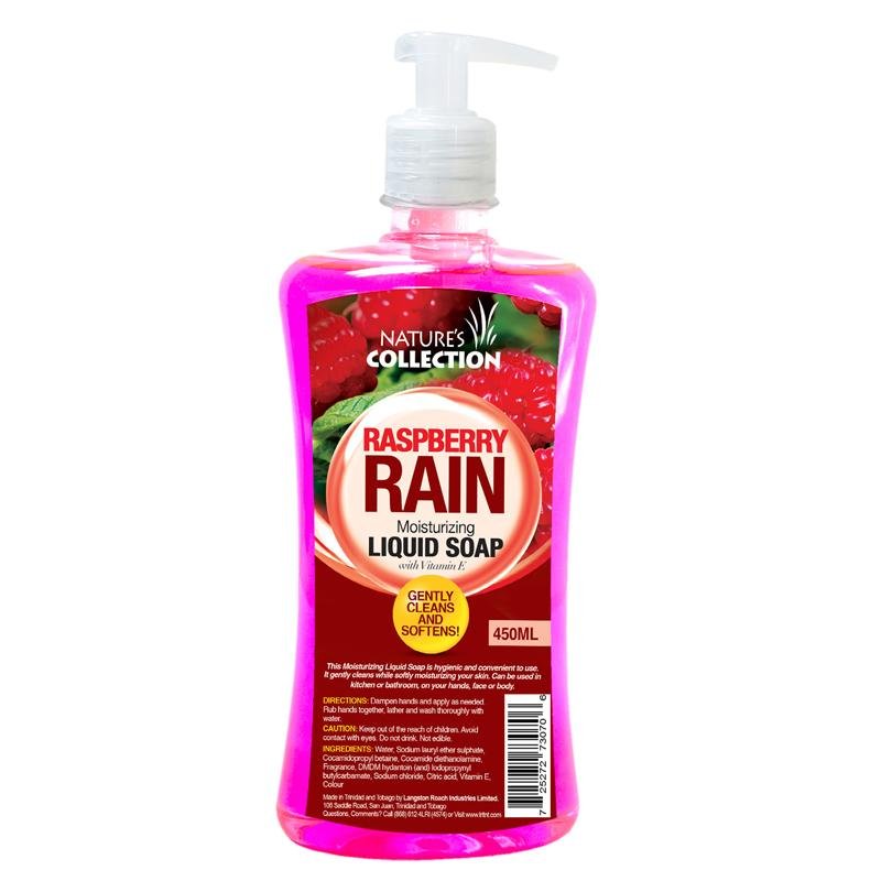 NATURE'S COLLECTION LIQUID SOAP RASPBERRY RAIN - 450ML - Brydens Antigua